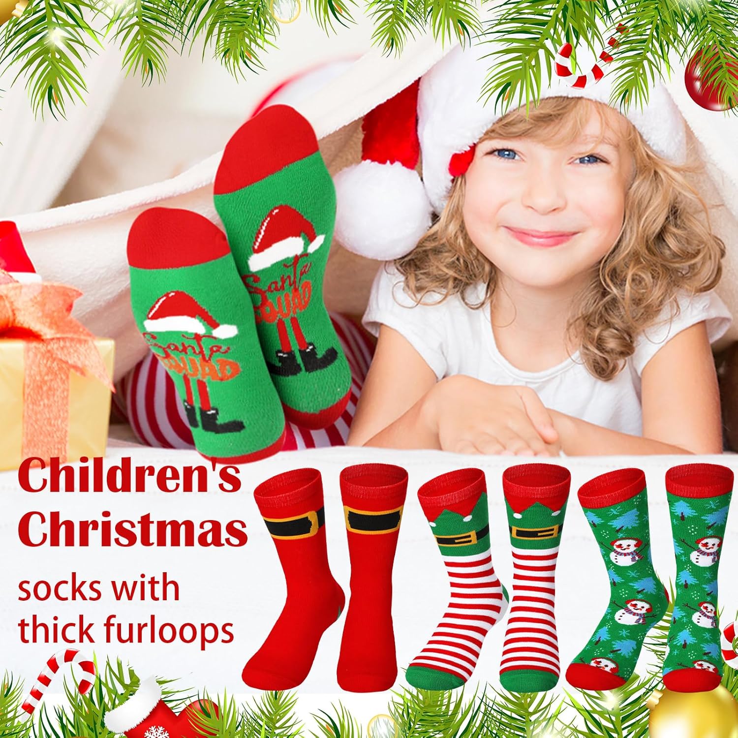 Haysandy 3 Pairs Christmas Gifts Stocking Socks Holiday Christmas Socks with Gift Box Cheerful Messages Soft Colorful Warm Santa Sock Snowman Sock Cotton Crew for Men Women - Image 2