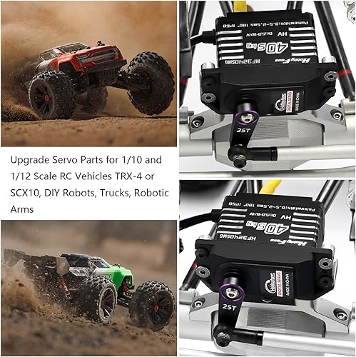 Miniatura 6 de Hobby Fans Servo digital RC, IP68 totalmente impermeable de 88.2 lbs, servo de engranaje de metal de alto par con servo bocina 25T para 112 110 18