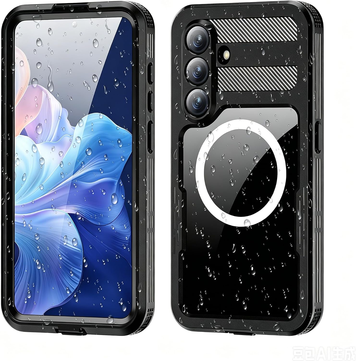 for Samsung Galaxy S26 Plus 6.7 Inch Outdoor Case, 6.6FT Military Shockproof IP68 Waterproof, Dual Screen & Lens Protectors, Magnetic Charging, Rugged Sealed Cover, Black