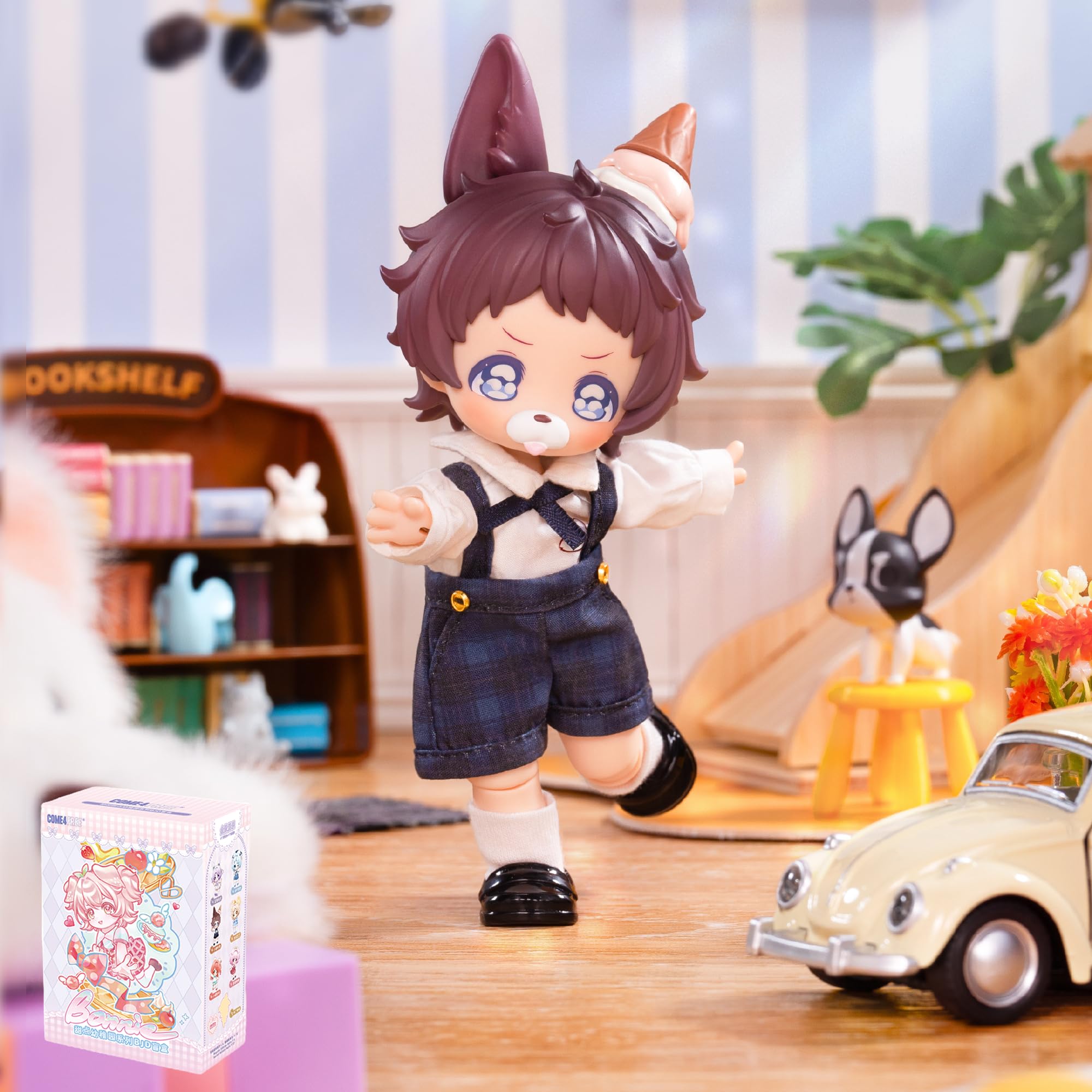 TOYVERSE COME4FREE BJD Bonnie Sweets Kindergarten Series, Bulu the Little Wolf, Standard Edition, 1 piece/14 cm, BJD doll, movable dolls with doll clothes, birthday gift, ages 15 and up