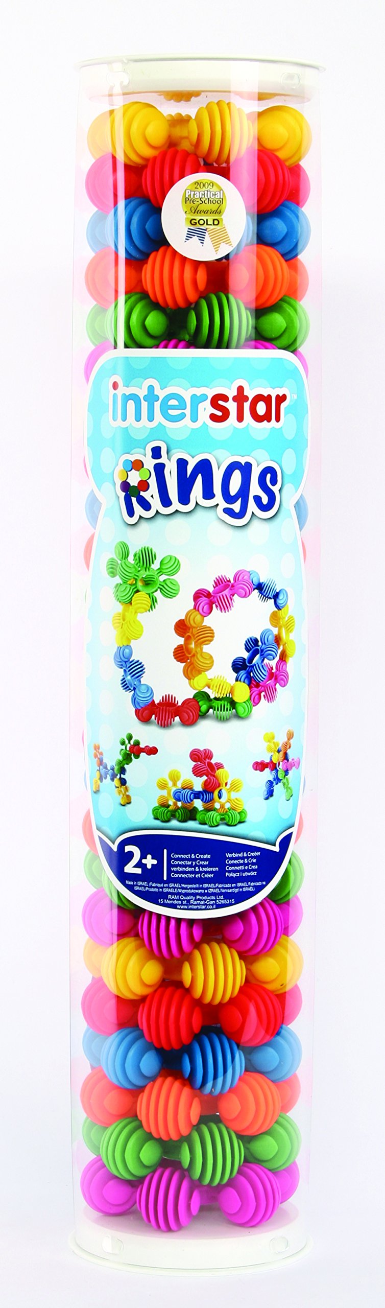 BSM Interstar-Tubo Rings Gioco di Costruzione Prima Infanzia, Colore 24 Pezzi, Norme, in 01024T