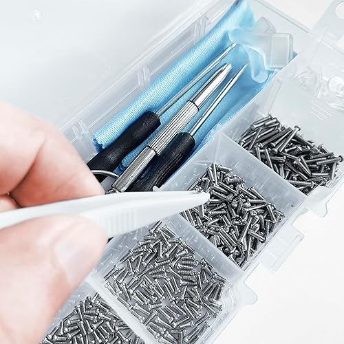 Miniatura 4 de Kit de reparación de lentes con tornillos, kit de reparación de gafas PHDHQS - Kit de reparación de gafas con tornillos, almohadillas nasales,