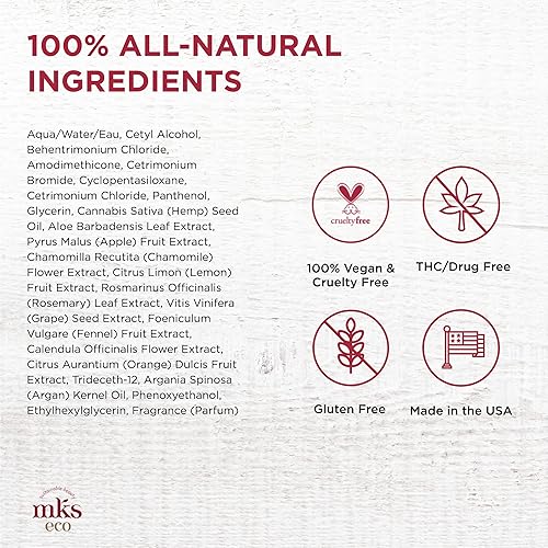 Miniatura 6 de MKS eco X - Leave-In Treatment & Detangler - Moroccan Argan Oil, Hemp Seed Oil - Vegan & Cruelty Free