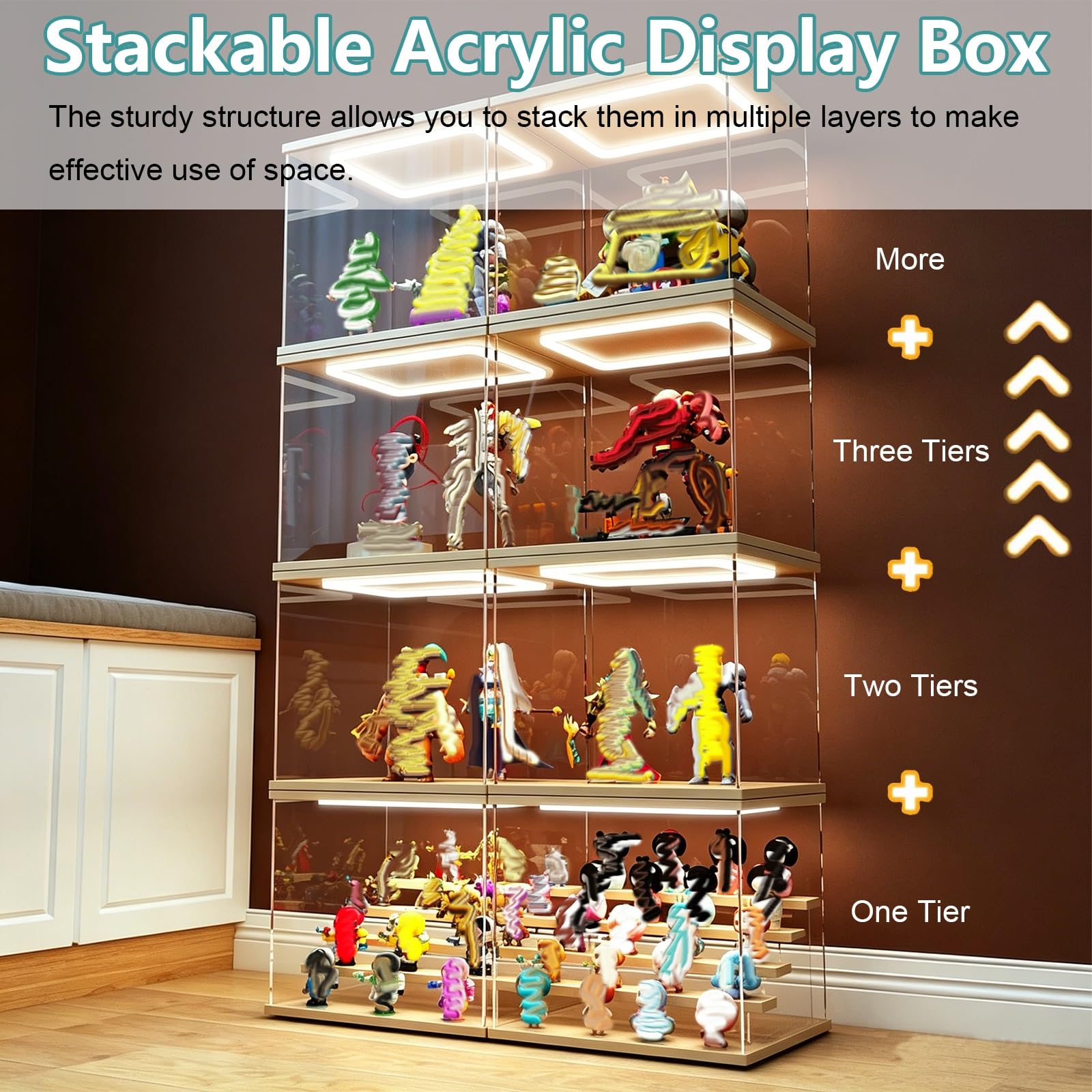 Teca Plexiglass Vetrina Espositiva In Acrilico Antipolvere – Espositore Trasparente Personalizzabile Per Action Figure E Giocattoli – Contenitore Di(30X30X35CM/12X12X14INCH)