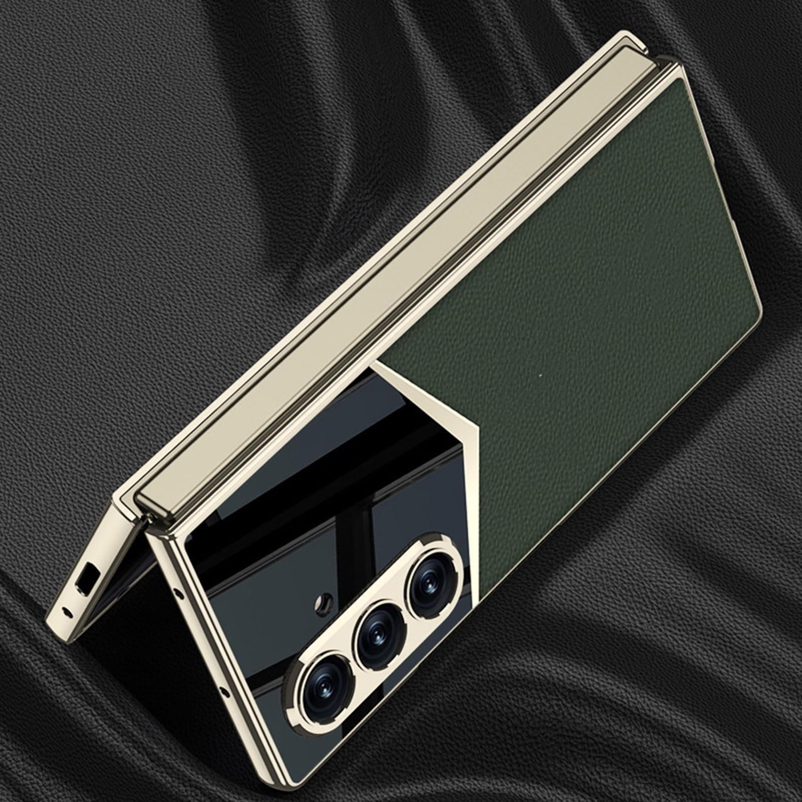 Funda para Samsung Galaxy Z Fold 8 Ultra, Ultra Delgado Cuero Carcasa