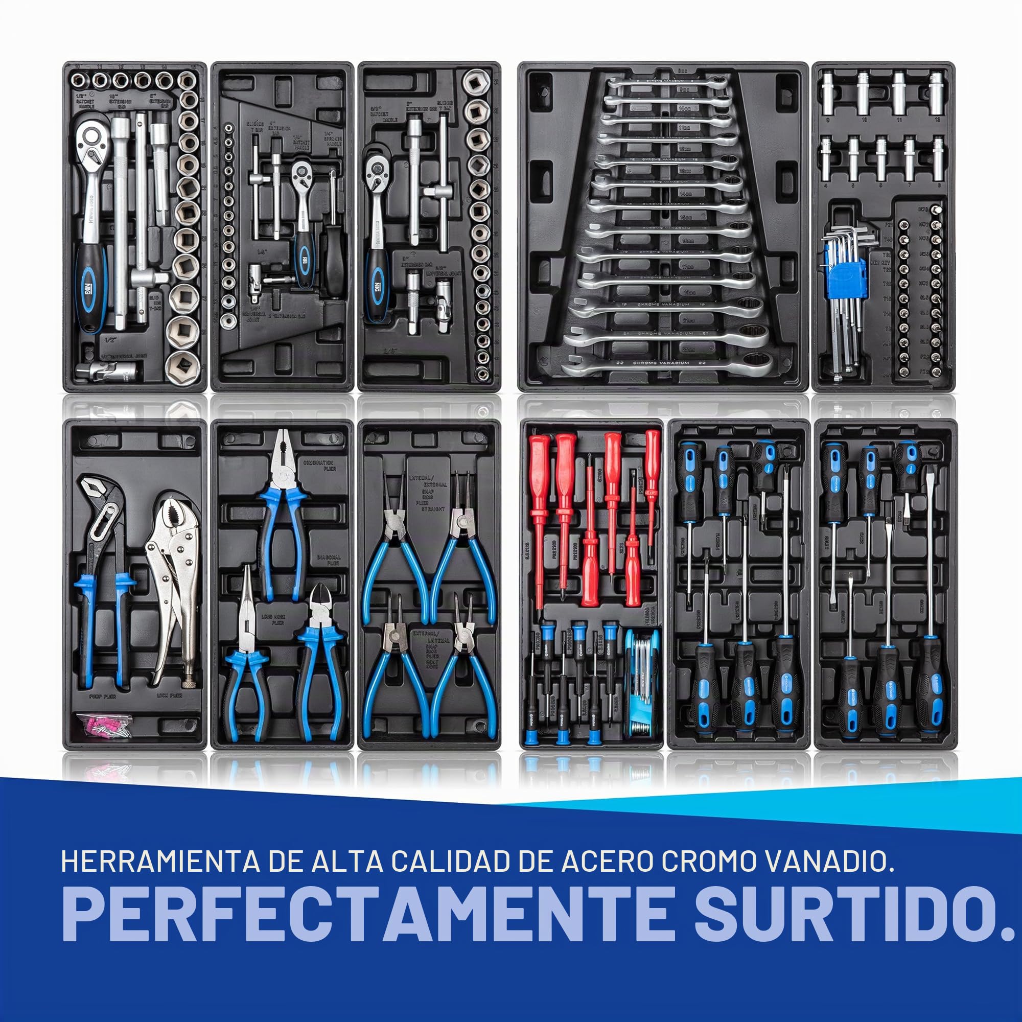 NTG Carro de Herramientas para Taller con220 Piezas
