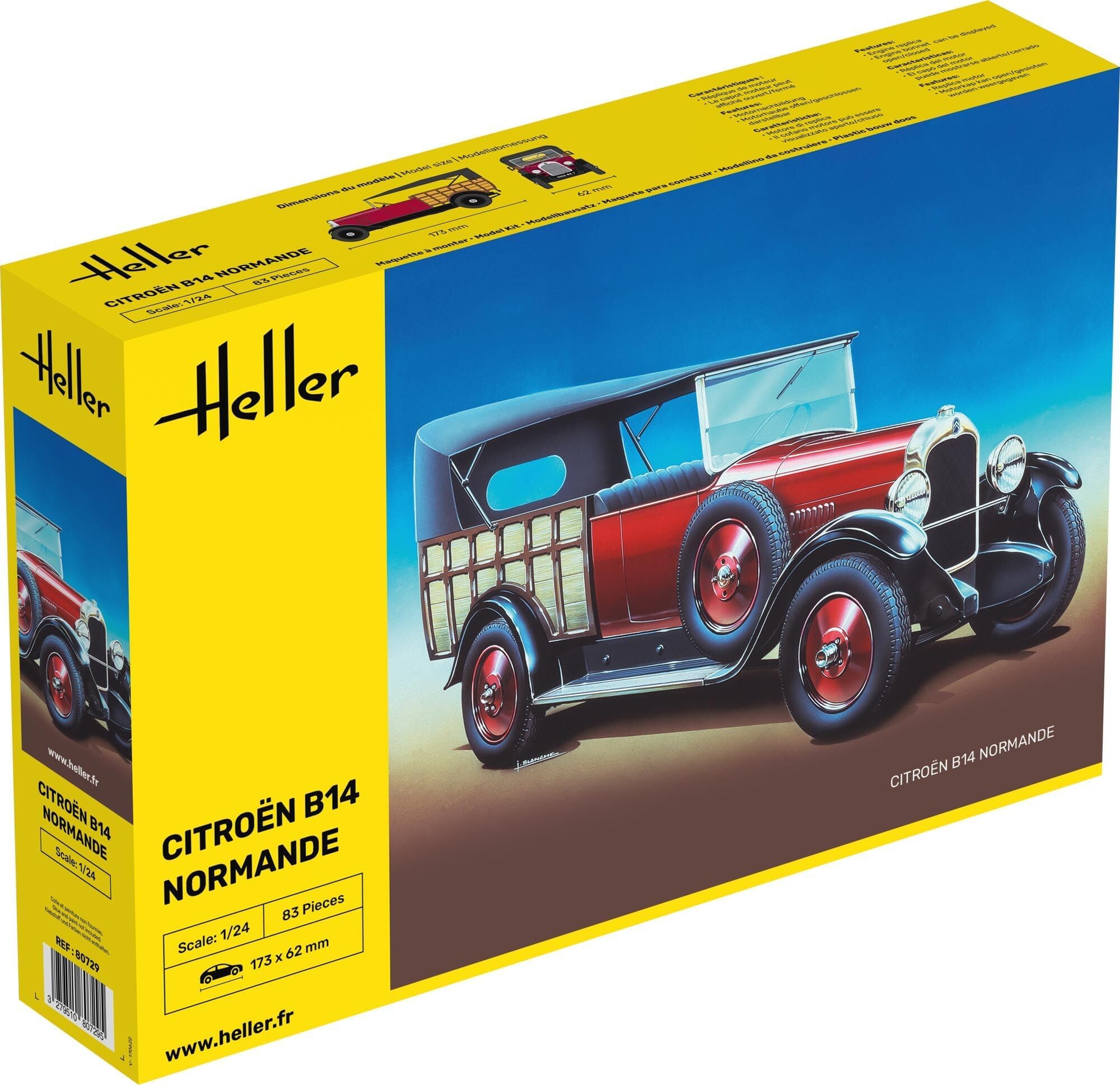 80729" Citroen B14 Normande Plastic Model Kit, 1:24 Scale