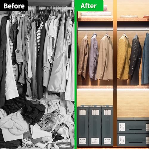 Miniatura 3 de Organizadores y almacenamiento de sábanas  Paquete de 4 (tamaño Queen o King), caja de almacenamiento plegable para juego de funda de edredón,