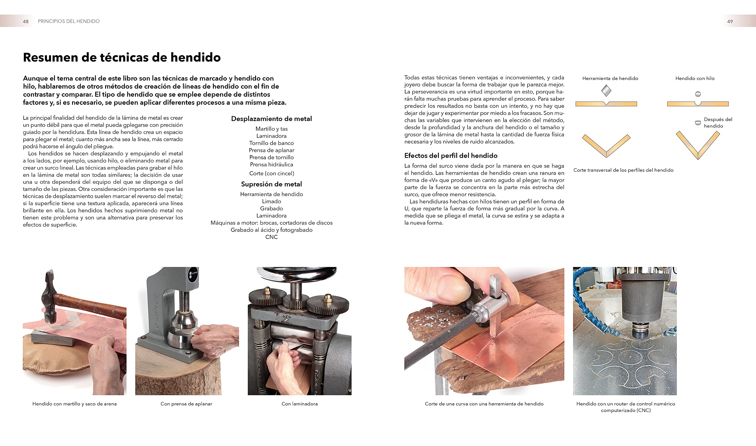 Nuevas técnicas de joyería. Plegado y hendido curvo para metalistería y platería (DISE?O)