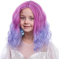 Vista 51 de Peluca rubia para niños, peluca ondulada corta y rizada para niñas, pelucas rubias doradas, pelucas de corte Bob rubio con raya lateral