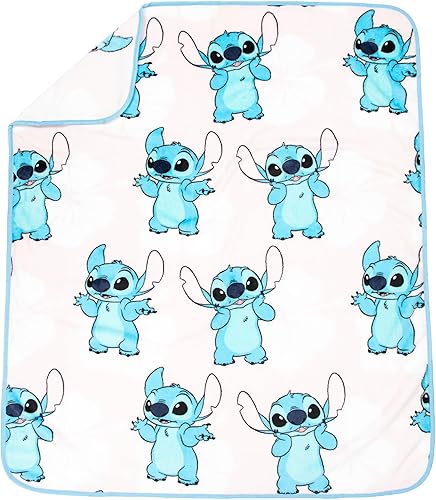 Miniatura 4 de Jay Franco Disney Lilo & Stitch Nogginz - Juego de manta y almohada de viaje ligera de 40 x 50 pulgadas, juego de ropa de cama de 2 piezas para niños