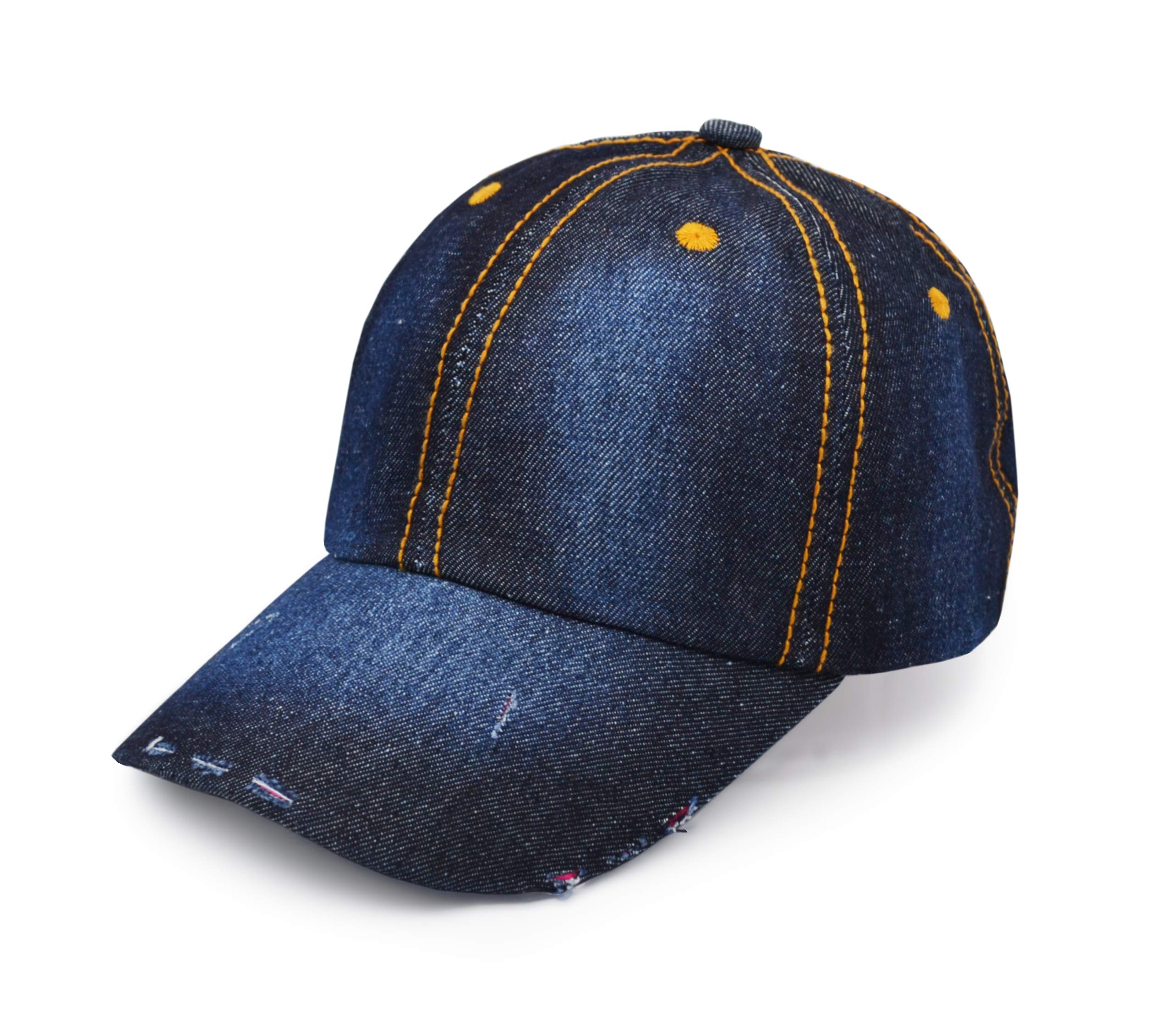 UltraKeyDenim Baseball Cap, Unisex Sport Hat Casual Women Men Sun Hat Outdoor Cowboy Cap Dilapidated Design