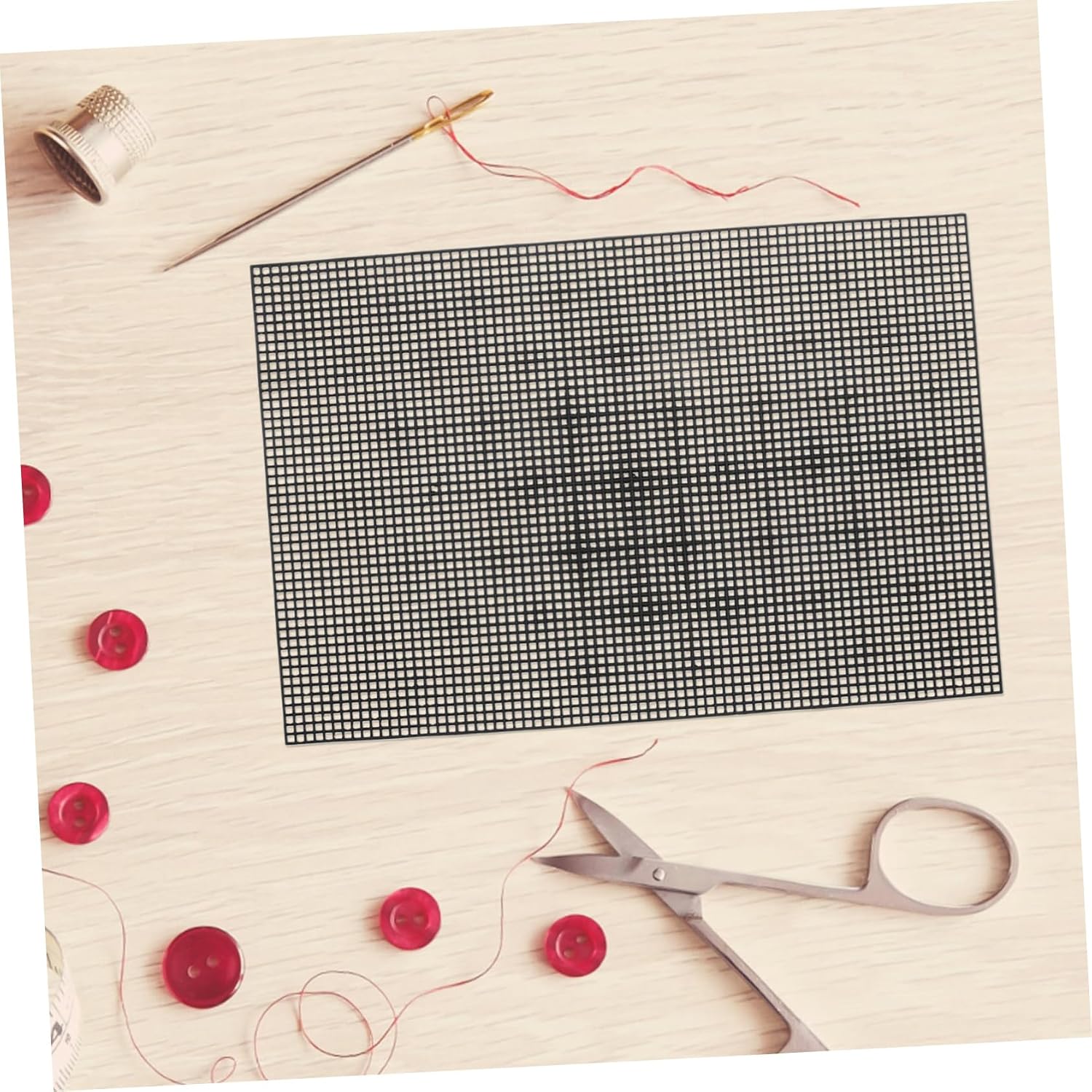 OSALADI 5pcs Blank Plastic Mesh Canvas Sheets for Cross Embroidery Projects Weave Fabric for Needlework Crafts Easy to Transport Lightweight Design