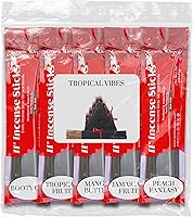 Vista 21 de Sweet Fruits - Varitas de incienso de 11 pulgadas, juego variado de 500 unidades, 11 pulgadas, 5 paquetes de 100 varillas por fragancia El juego