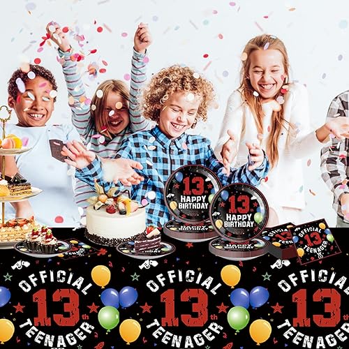 Vista 127 de 41 suministros de fiesta de béisbol, incluye 20 platos, 20 servilletas y 1 mantel, utilizado para decoración de fiesta de cumpleaños de béisbol