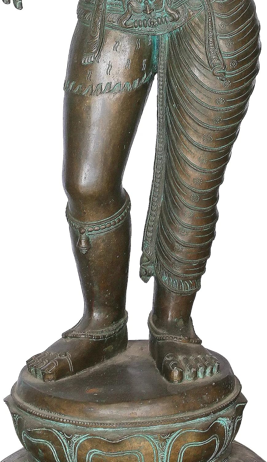 Exotic India 50" Large Ardhanarishvara | Madhuchista Vidhana (Lost-Wax) | Panchaloha Bronze from Swamimalai - Bro