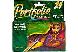 Crayola Oil Pastels Portfolio Series, Water Soluble, 24 Count