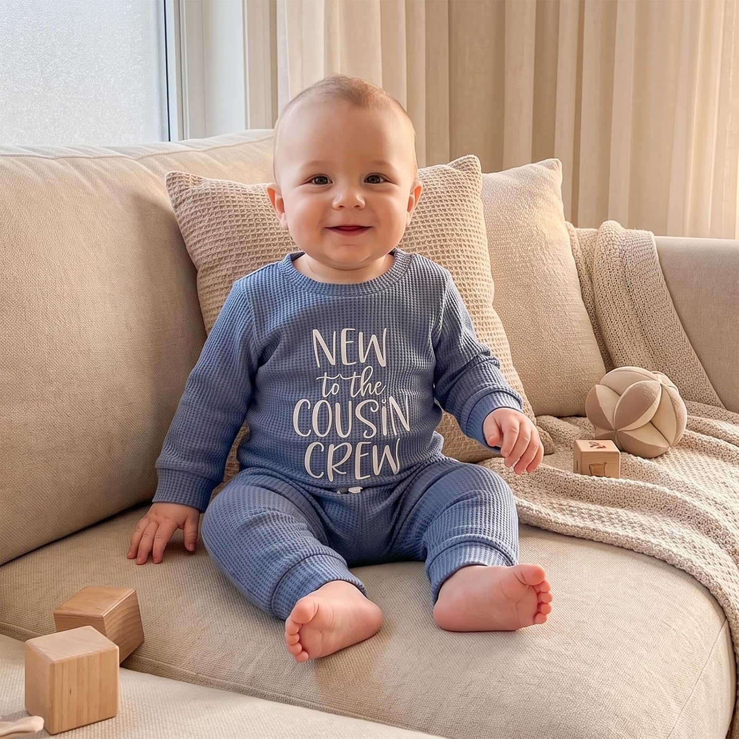 Sejardin Infant Baby Boy Fall Clothes Letter Embroidery Outfit Pants Set image 4