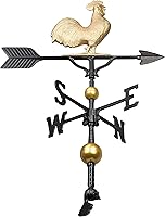 Vista 8 de Montague Metal Products - Veleta de aluminio 3D de lujo de 32 pulgadas serie 300 - Paleta de viento con adorno - Decoración de techo de metal