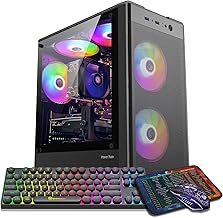 Prebuilt Gaming PC Desktop Computer,Intel Core i7 Desktop,Operating at A Frequency of 3.4-3.9 GHz,RX590 Graphics Card with 8GB GDDR5 Video Memory,16GB RAM, 512GB SSD,WiFi 5.0,RGB Fan x5
