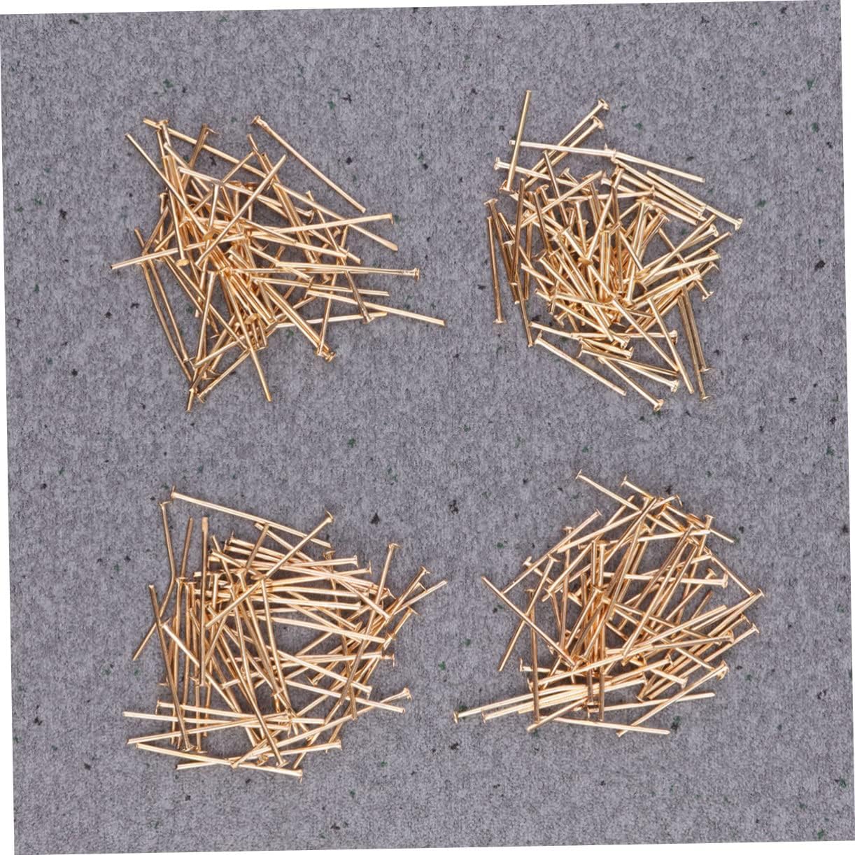 Uonlytech 20 Packs T-Shaped Flat Head Pins for DIY Jewelry Making Accessories Gold Silver Bronze for Necklaces and Bracelets for Craft Enthusiasts