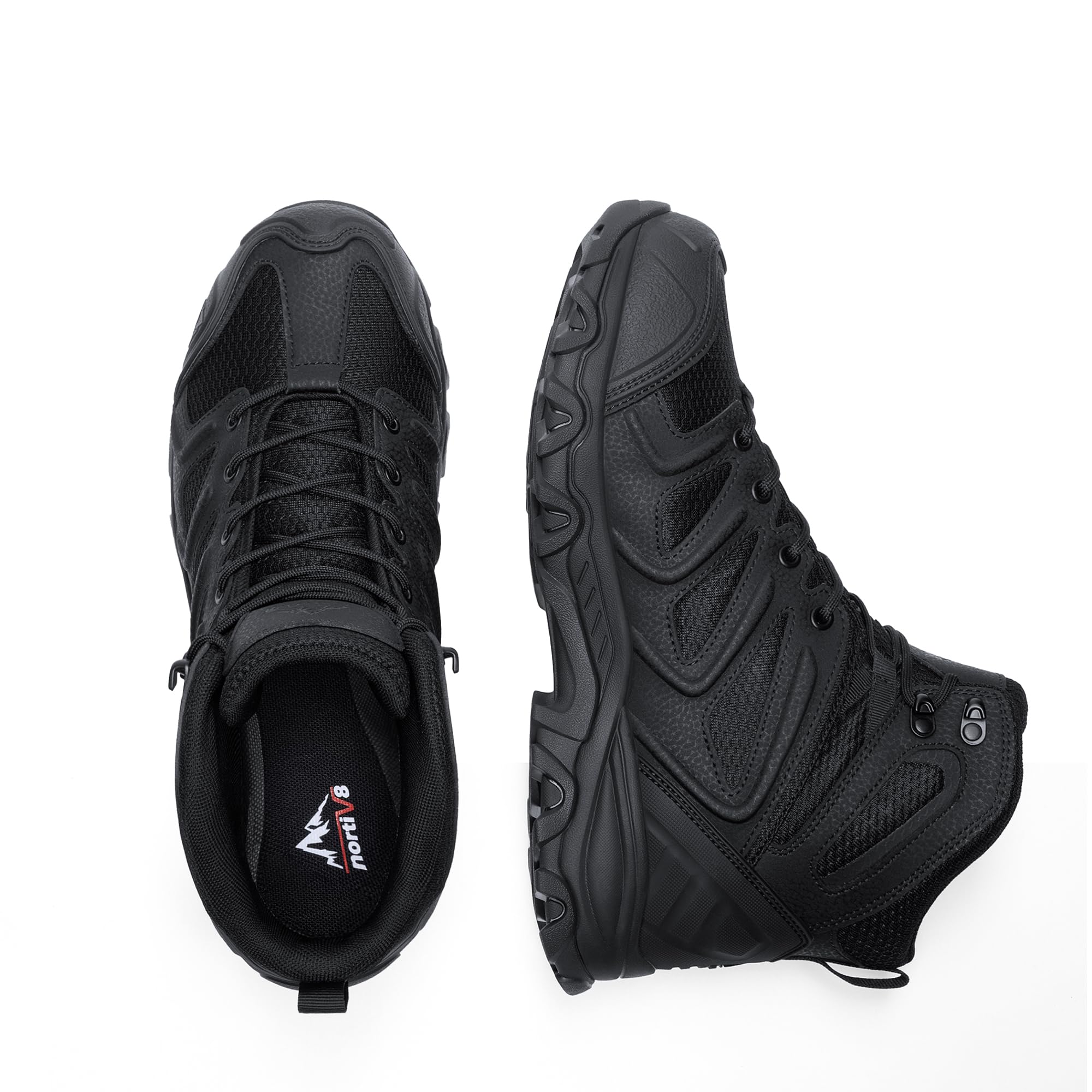 NORTIV 8 Stivali da Trekking da Uomo Escursionismo All'aria Aperta Scarpe da Trekking Scarponi Scarpe da Arrampicata Alpinismo Armadillo