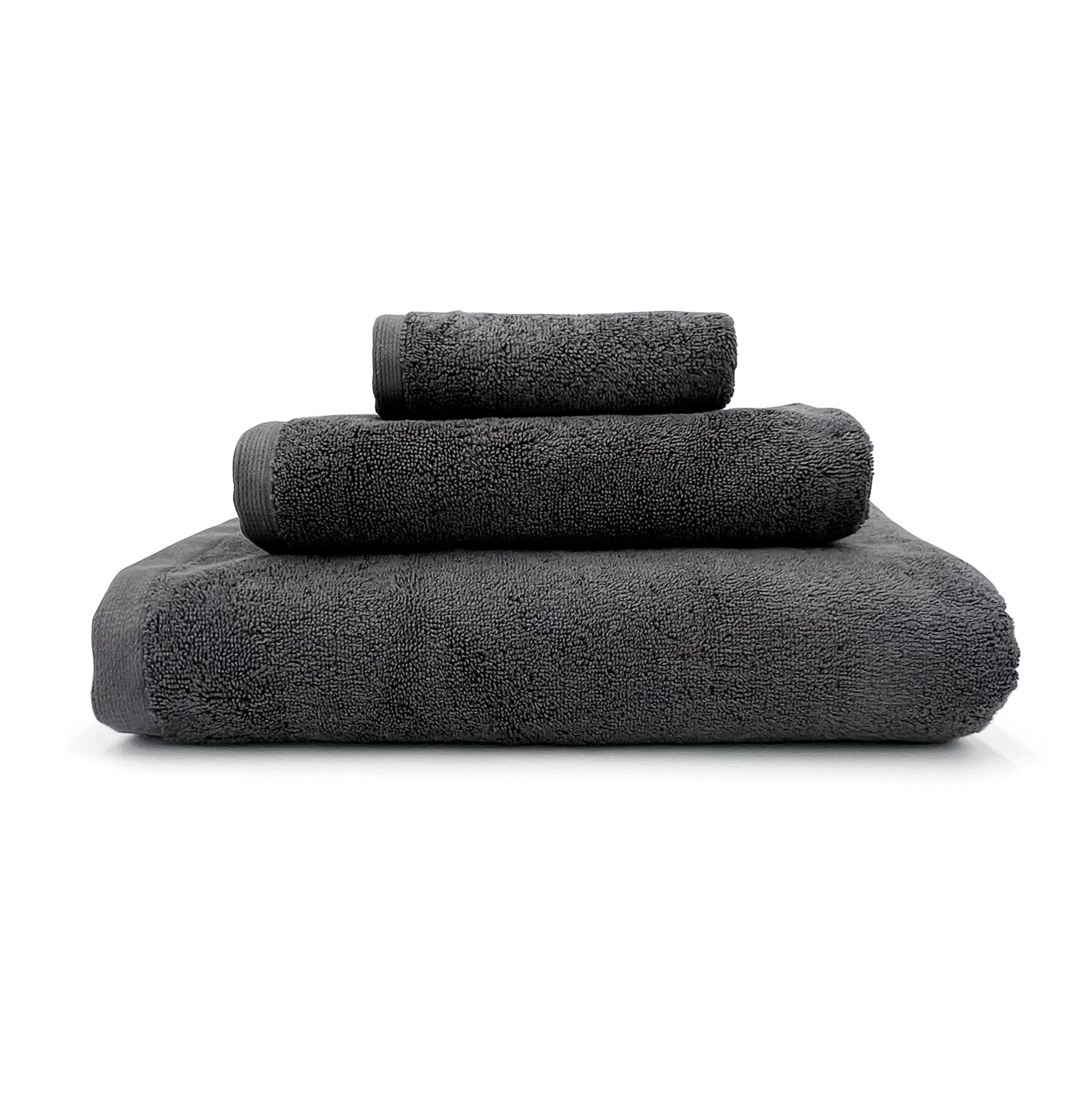 Lincoln Palm 3 Piece Turkish Towels Set Thick Soft Plush 700 GSM Spa Hotel Quality Silver Infused SILVERbac