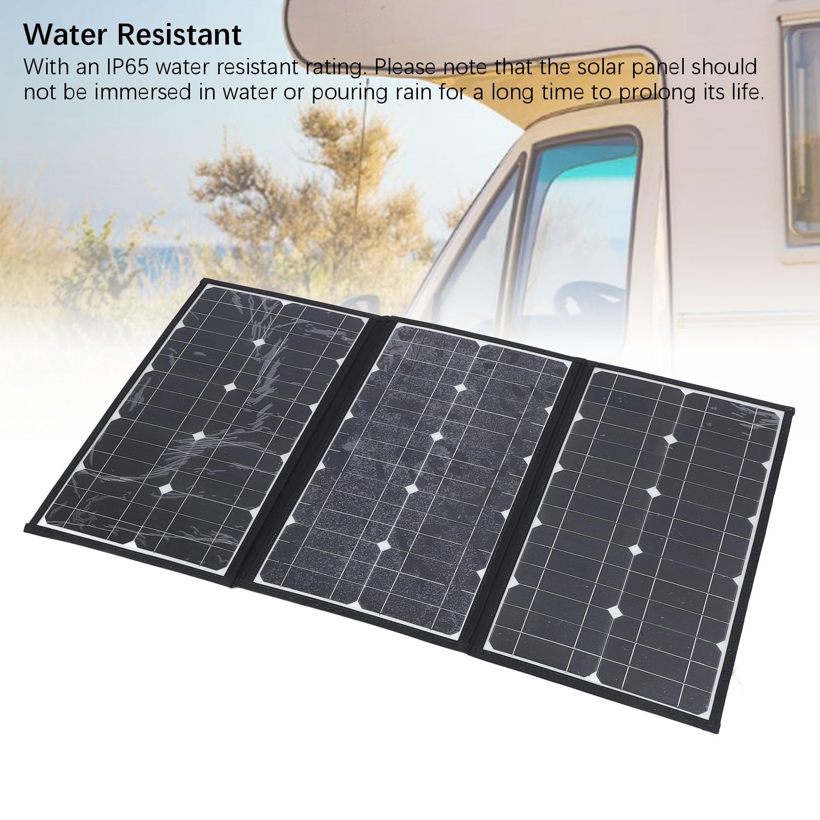 Ulepszony Przenośny Panel Słoneczny o Mocy 200 W do Generatora Elektrowni, Składana Wodoodporna ładowarka do Ogniw Słonecznych IP65 18 V z instrukcją Obsługi do Laptopa Outdoor
