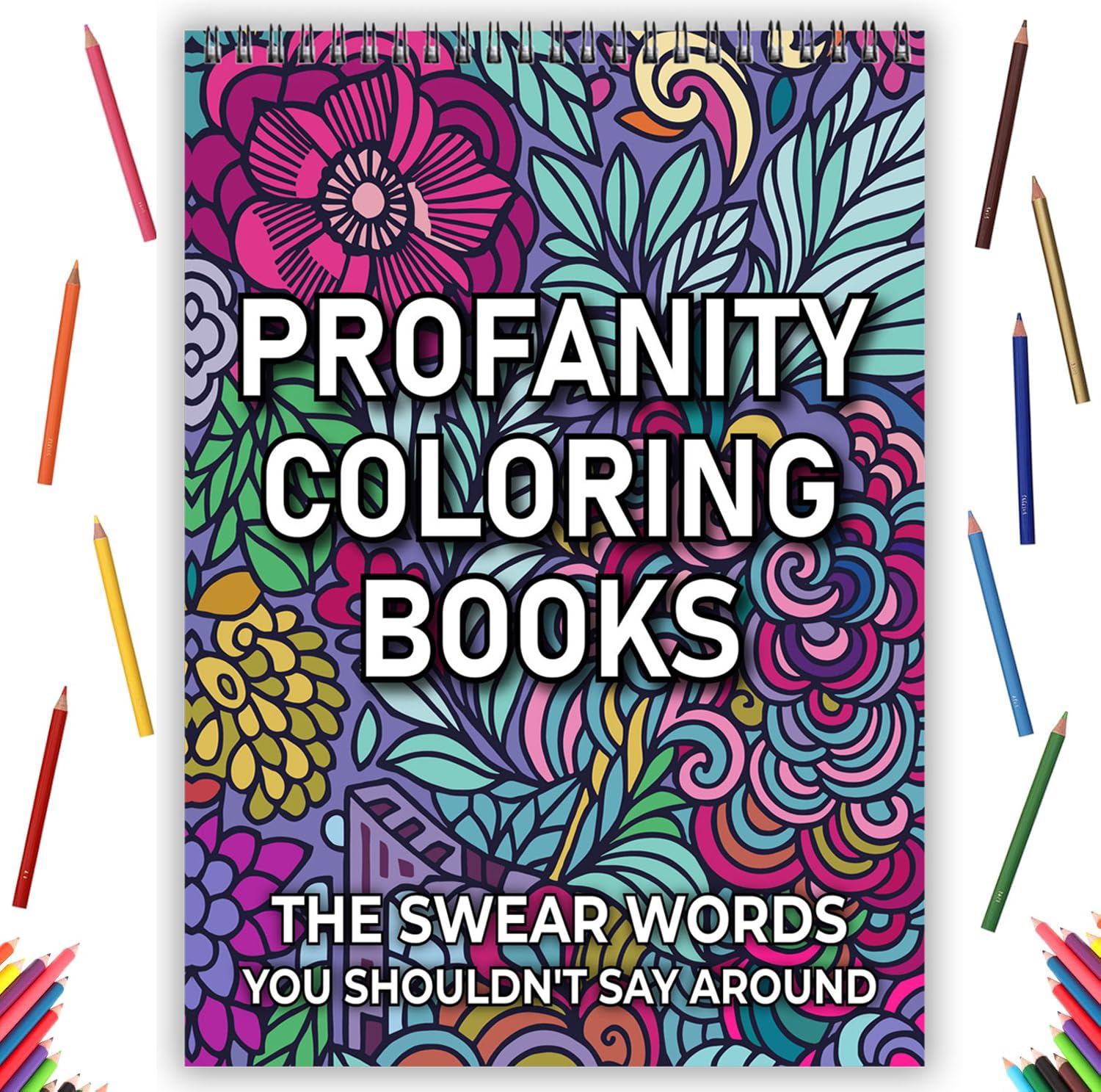 Atoke Funny Colouring Book for Adult Relaxation-Humorous Coloring Books Floral Designs for a lot of Laughs - The Perfect Stress-Relieving Gift for Women