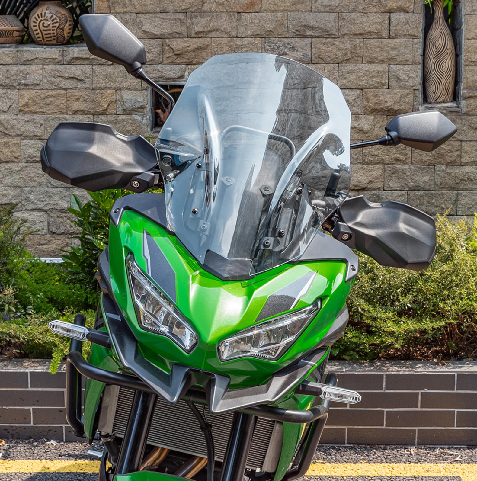 Parabrezza Cupolino per moto Versys 650 LT ABS 2022-2024 2025 2026 KLE650 Protezione dal vento Deflettore antivento, fumo chiaro