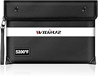 Vista 15 de Bolsa de documentos ignífuga con aislamiento térmico de 5200°F con cremallera, 13.9"x10.6" bolsa impermeable e ignífuga con tira reflectante, 8