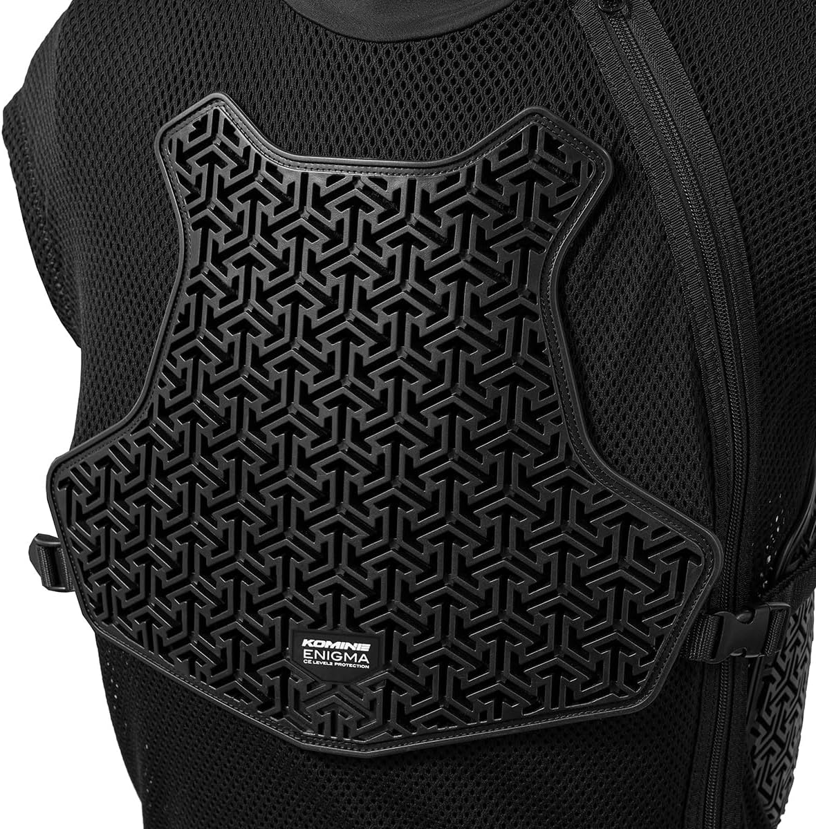 コミネ(KOMINE) バイク用 胸部プロテクター エアスルーアーマーベスト エニグマ CE2規格 Black M SK-849