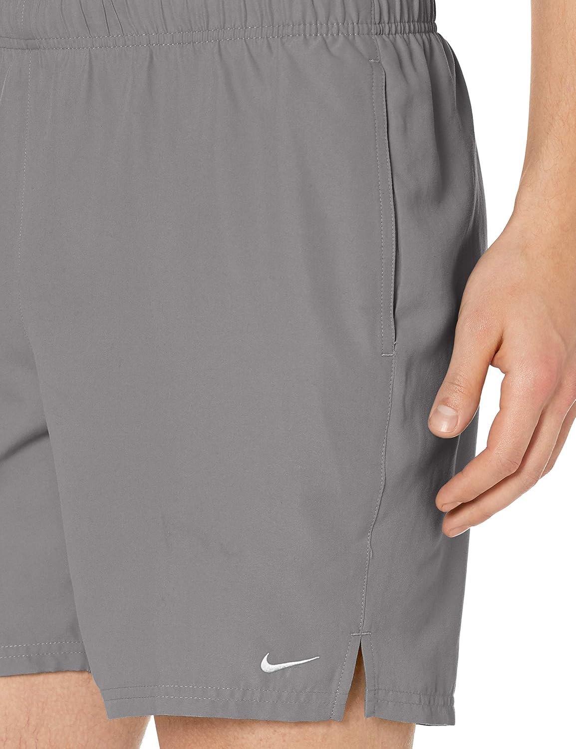 Nike Men's Standard Solid Lap 7" Volley Short Swim Trunk Small Light Smoke Grey