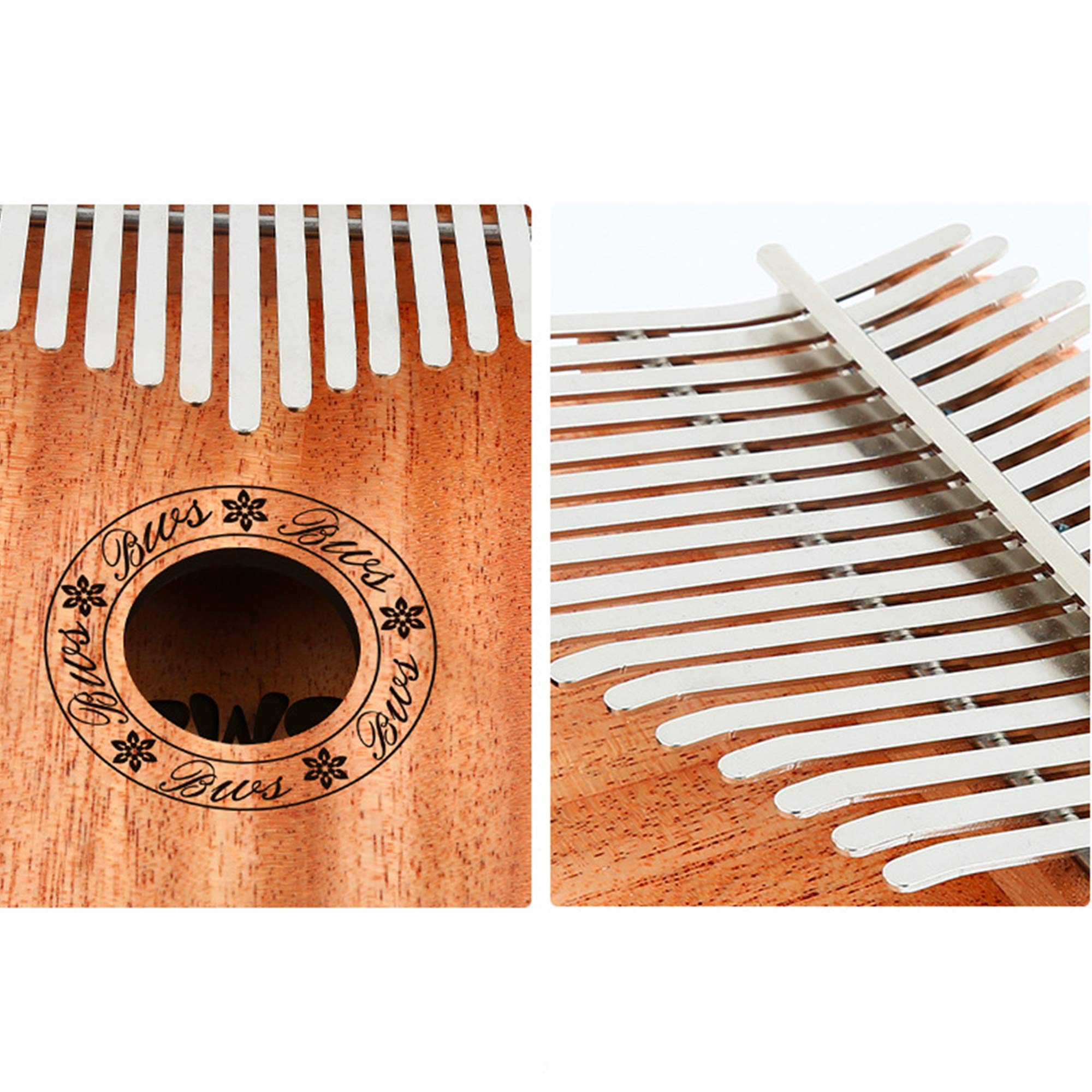 Piano à Pouce Kalimba 17 Touches Instruments de Musique de Corps de Mbira en Bois de Haute Qualité avec Le Livre d'apprentissage Kalimba Piano