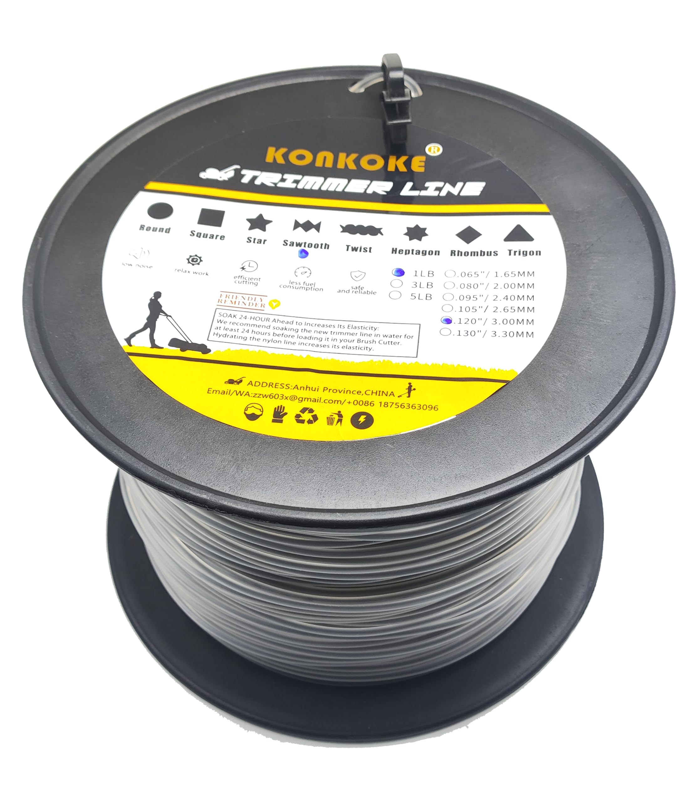 Amazon.com : konkoke 095 Trimmer line Heavy Duty,Weed Eater String