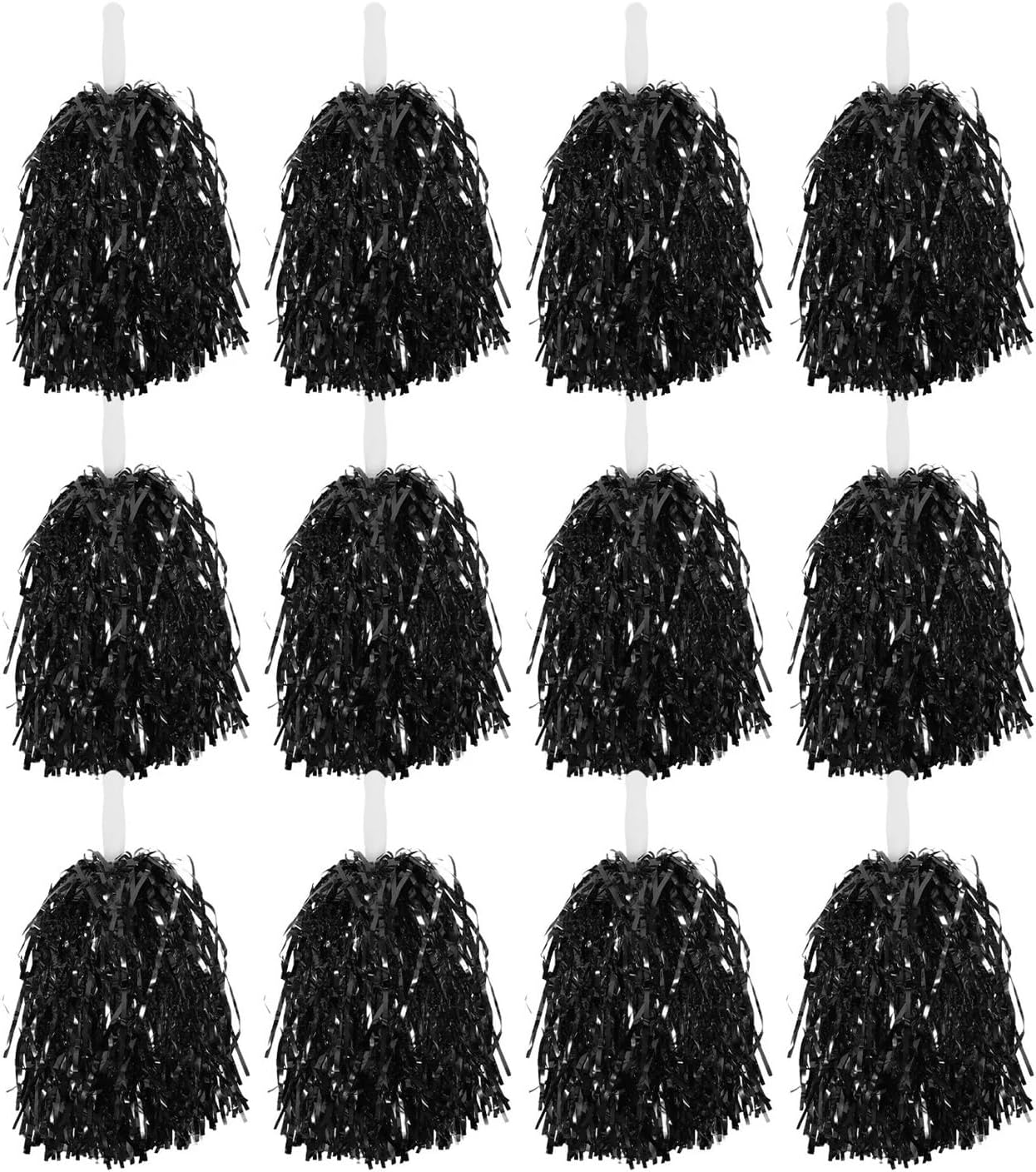 Pom Poms Cheerleading 24Pcs Cheerleading Pom Poms Reusable Lightweight Handles Sports Cheer Dance Props Football Cheering