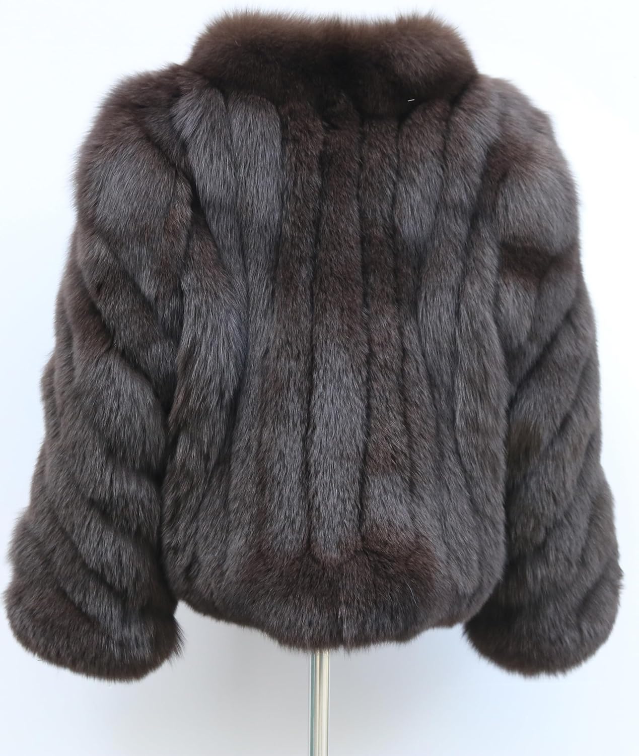 Real Fox Fur Coat Winter Women's Genuine Fur Jacket Thick Warm Luxury Furry Outerwear Long Sleeve