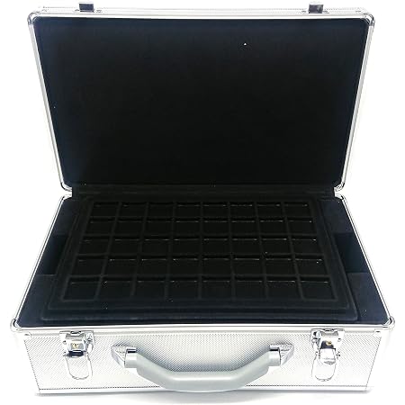Maletín grande de aluminio para monedas con 12 bandejas, color negro :  Amazon.es: Juguetes y juegos
