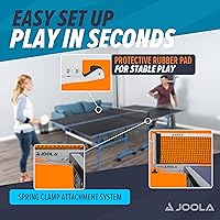 Vista 3 de JOOLA Snapper Professional Table Tennis Net and Post Set - Portable and Easy Setup 72" Regulation Size Ping Pong Spring Activated Clamp Net, Silver