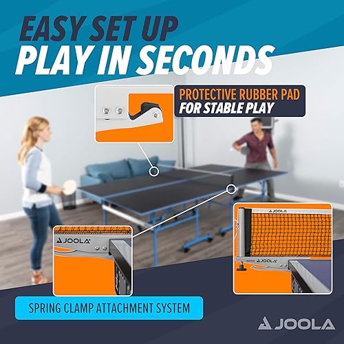 Miniatura 3 de JOOLA Snapper - Juego de red y poste de tenis de mesa profesional, portátil y fácil de instalar, 72 pulgadas, tamaño reglamentario, red de