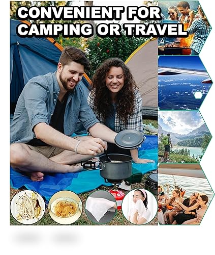 Miniatura 8 de Toallas comprimidas de alta calidad, paño portátil de algodón puro para acampar o viajar..