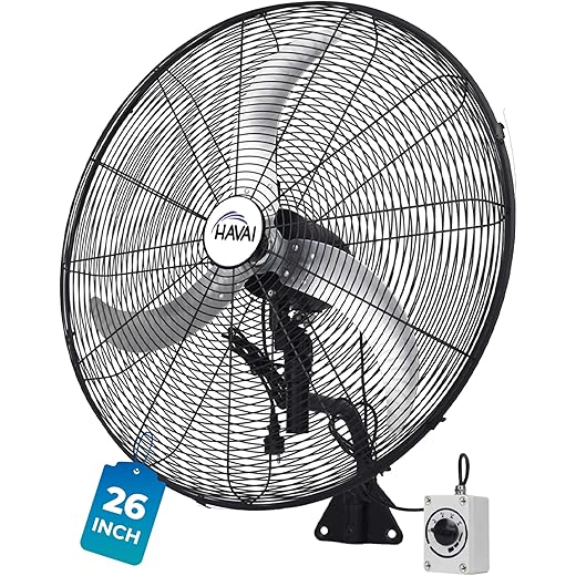 HAVAI 26 BLDC High Speed Wall Mount Fan 3 Blade Design En