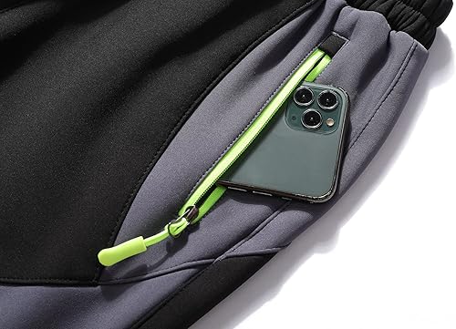 Miniatura 4 de Lelaki Pantalones de esquí de nieve impermeables para niños, pantalones de senderismo para exteriores, pantalones cálidos con forro polar