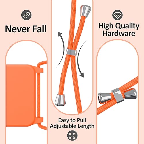 Miniatura 3 de Blaspins Funda de teléfono con correa cruzada para iPhone 12 Mini, cuerda ajustable, cordón para el cuello del cinturón, cordón desmontable de