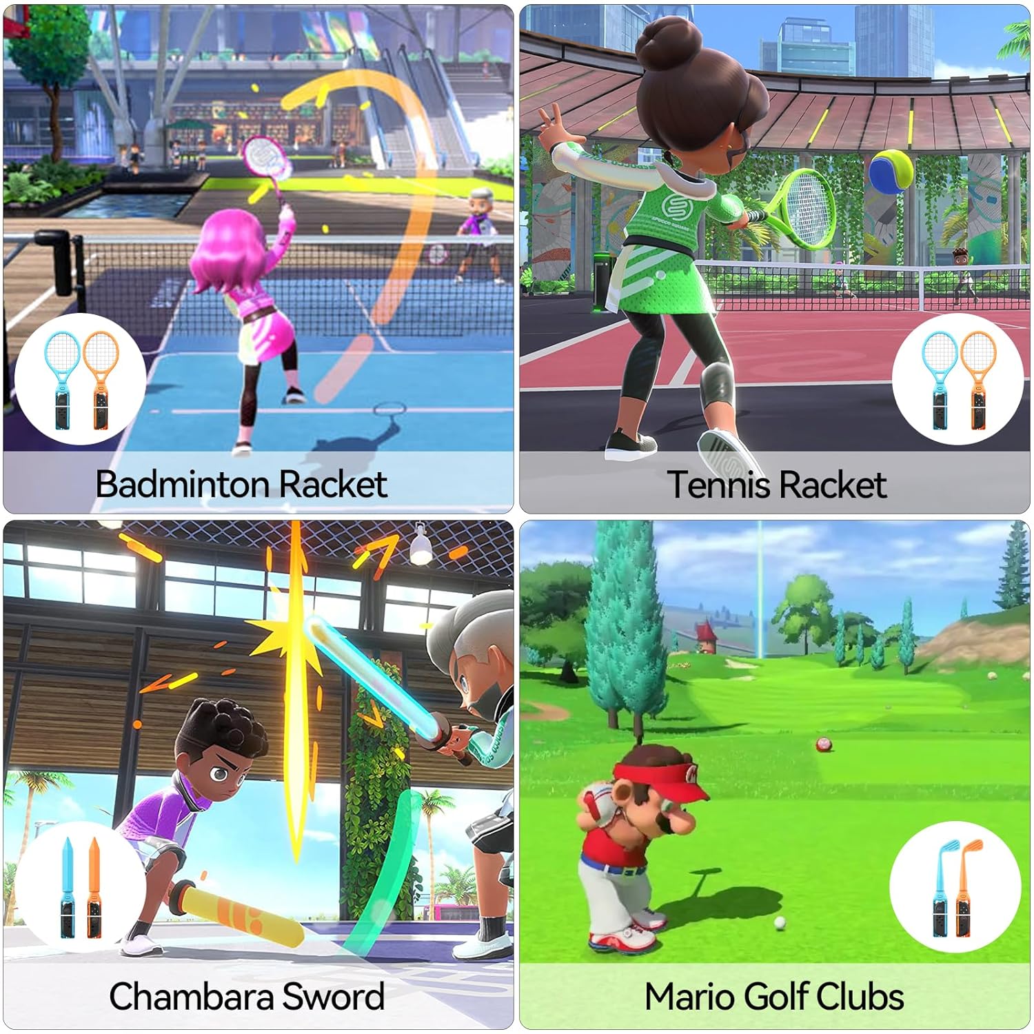 Switch 1/2 Sports Accessories Bundle with Organizer Station Compatible with Nintendo Switch Console & Joy-con, Storage and Organizer for Switch Sports Games, Family Sports Games Pack Accessories Kit - Image 6