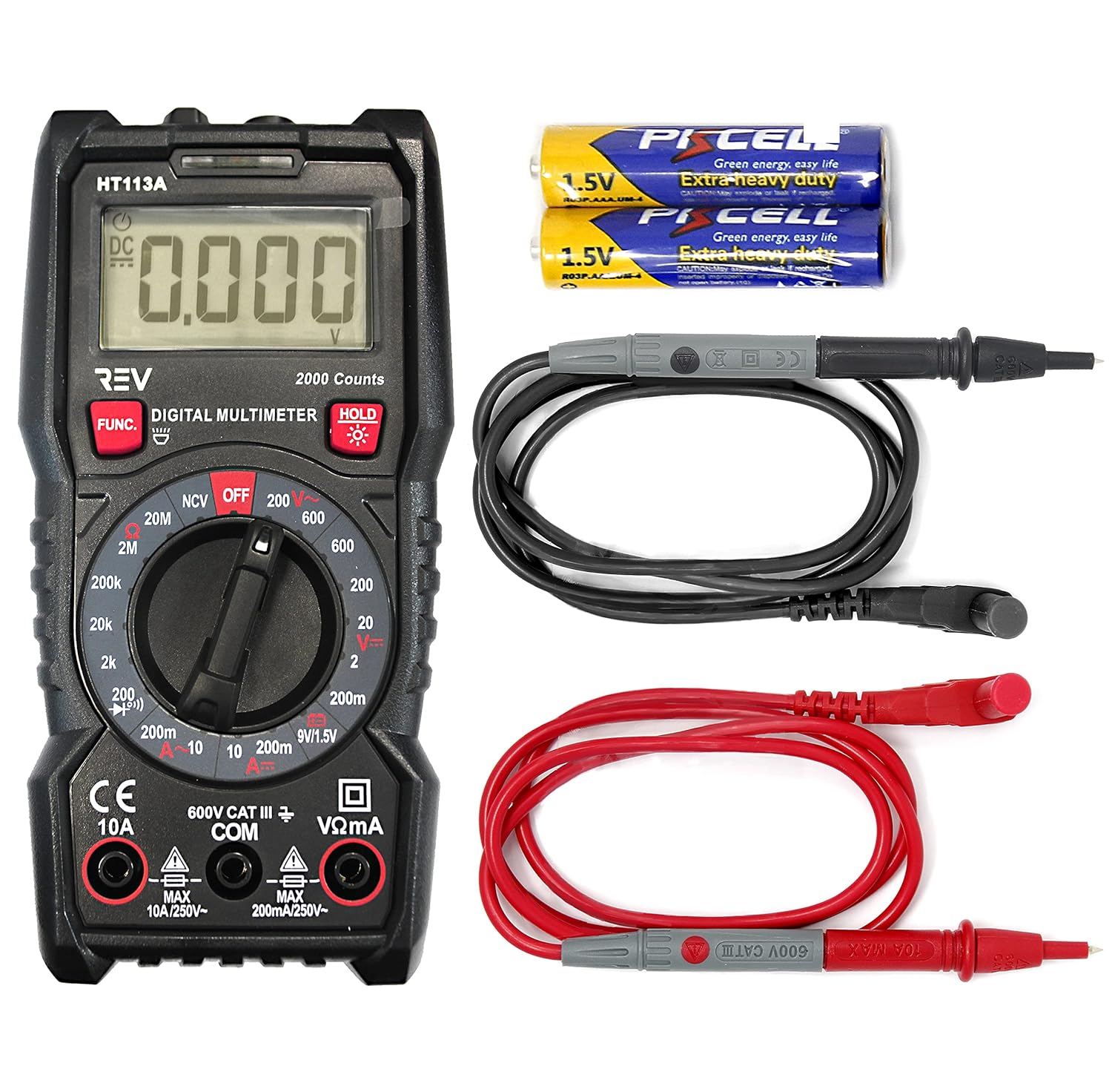 VViViD REV Digital Multimeter (2000 Counts) AC/DC Electric Battery and Live Wire Tester