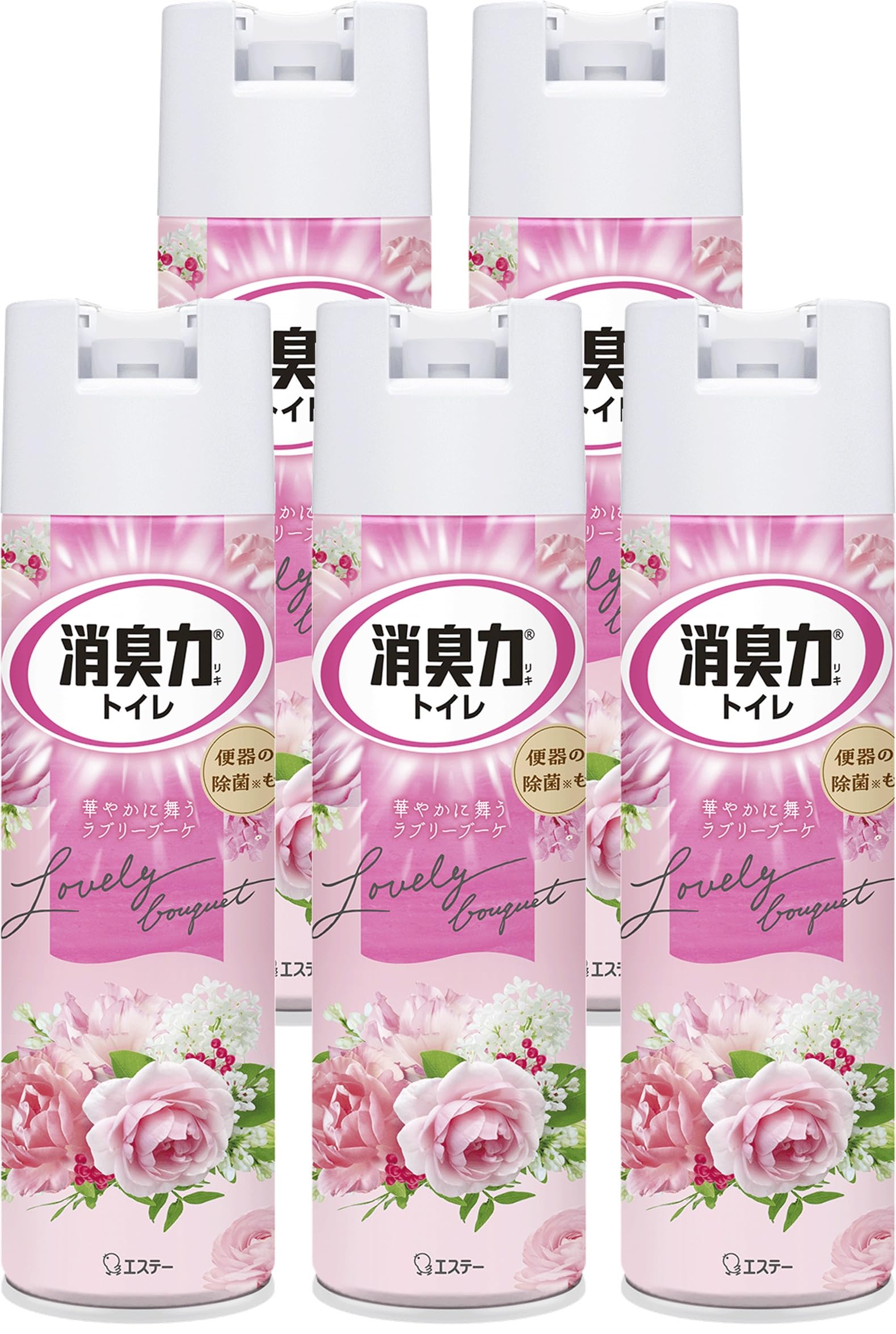 消臭力 [まとめ買い] トイレ用 スプレー ラブリーブーケ 365mL×5個 ト…