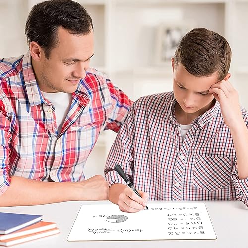 Miniatura 5 de Paquete de 2 tablas de regazo de eje XY de borrado en seco de 9 x 12 pulgadas pizarra blanca de cuadrícula de coordenadas de aprendizaje interactivo