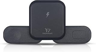Phonokart Tripy 3-in-1 Wireless Charger – 20w Fast Charging Stand for iPhone, Apple Watch & AirPods. Sleek, Travel-Friendl Price In India