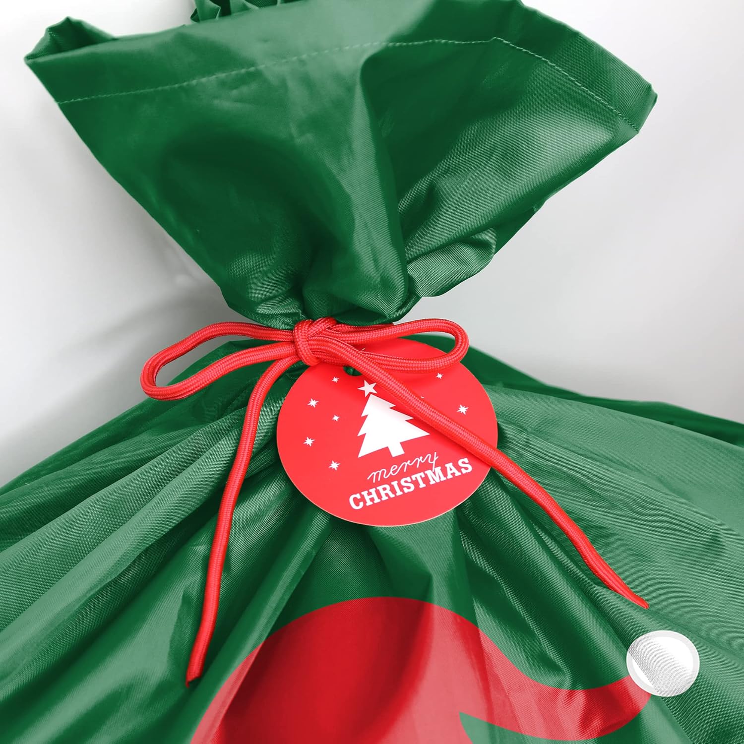 BeeGreen Green Giant Santa Sack Bag, Extra Large 56" H x 40" W for Huge Christmas Gifts, Reusable Fabric Gift Bags with Name Tag Card and Rope for Christmas(Santa Claus) - Image 6